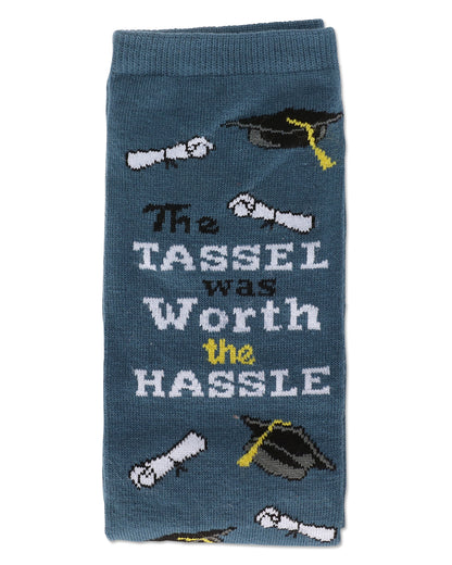 The Tassel Was Worth The Hassle Greeting Card Socks : Color: Blue Nights