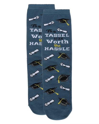 The Tassel Was Worth The Hassle Greeting Card Socks : Color: Blue Nights