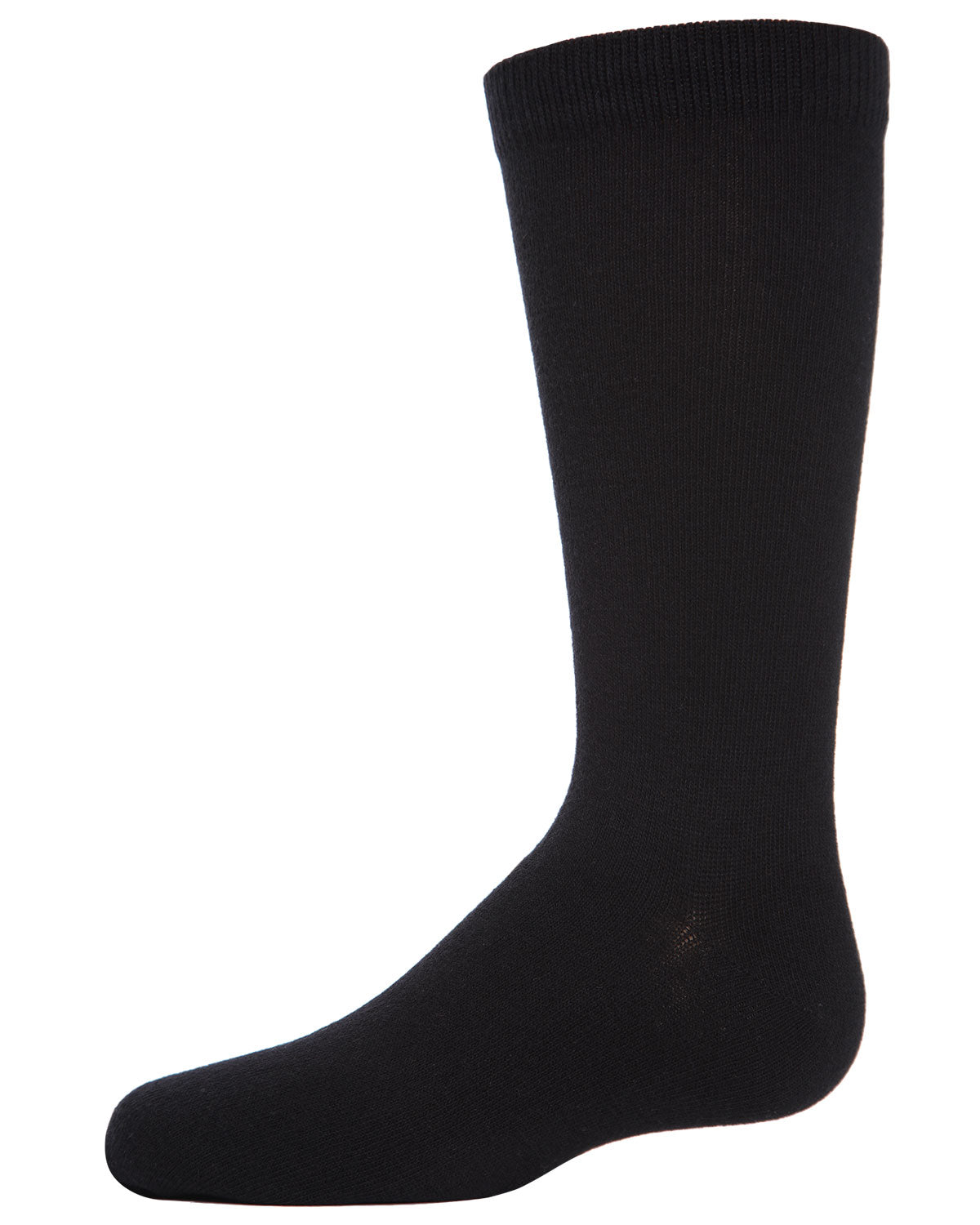 Boys' 3 Pair Pack Flat Crew Socks : Color: Black