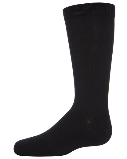 Boys' 3 Pair Pack Flat Crew Socks : Color: Black