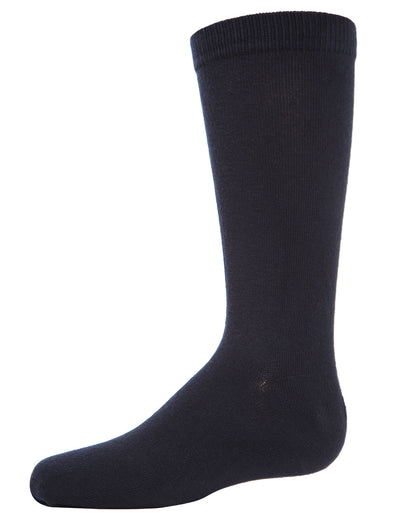Boys' 3 Pair Pack Flat Crew Socks : Color: Navy