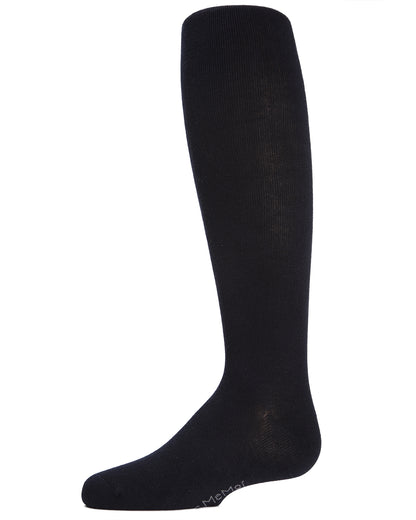 Girl's Soft Pima Cotton Opaque Tights : Color: Navy