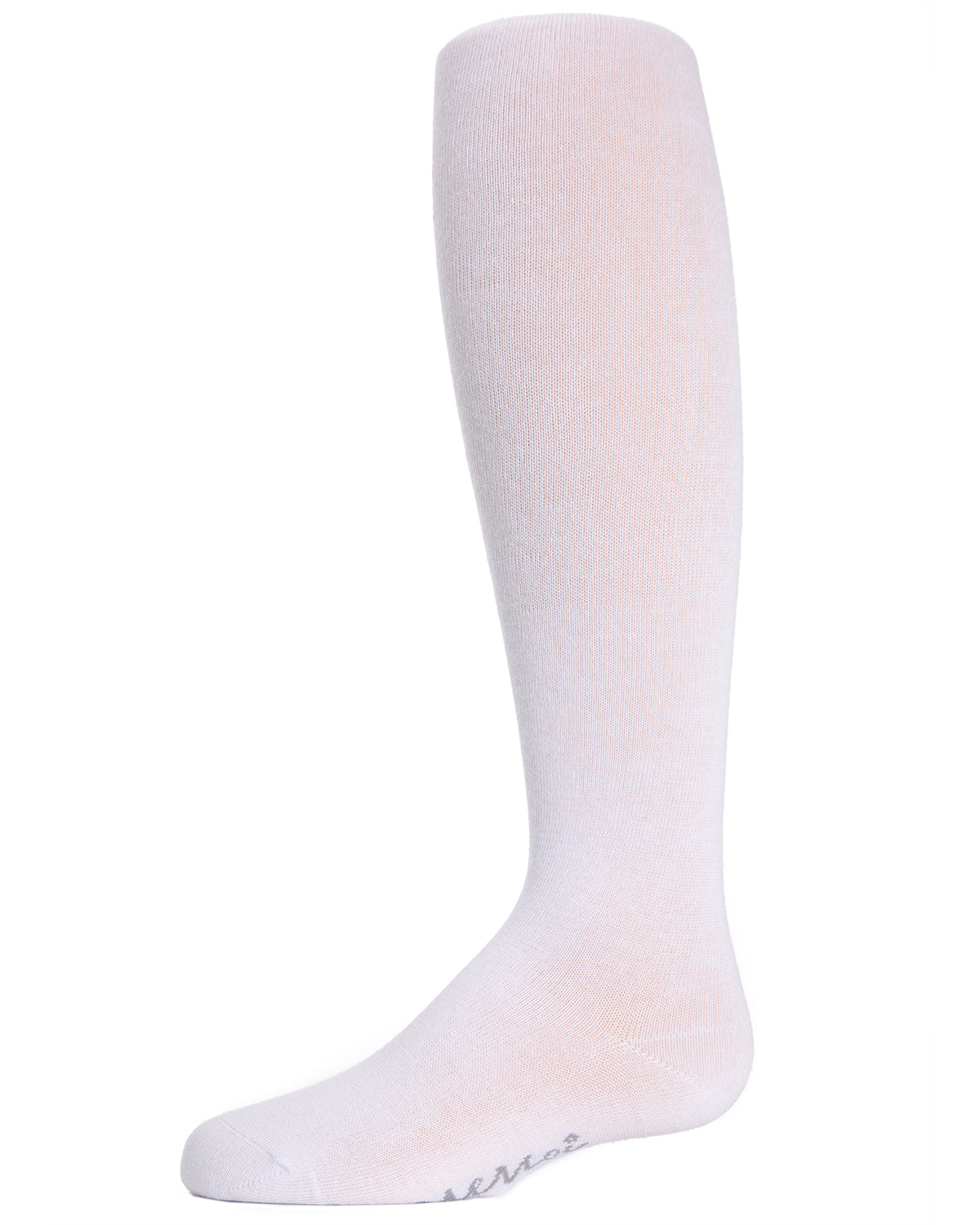 Girl's Soft Pima Cotton Opaque Tights : Color: White
