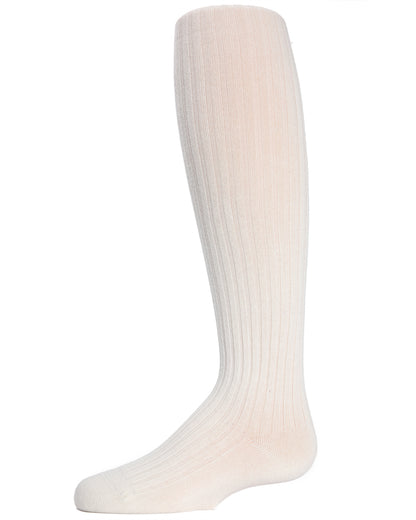 Infant Classic Ribbed Cotton Blend Opaque Tights : Color: Winter White