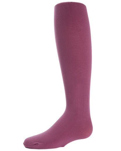 Girls' Soft Pima Cotton Opaque Tights : Color: Damson