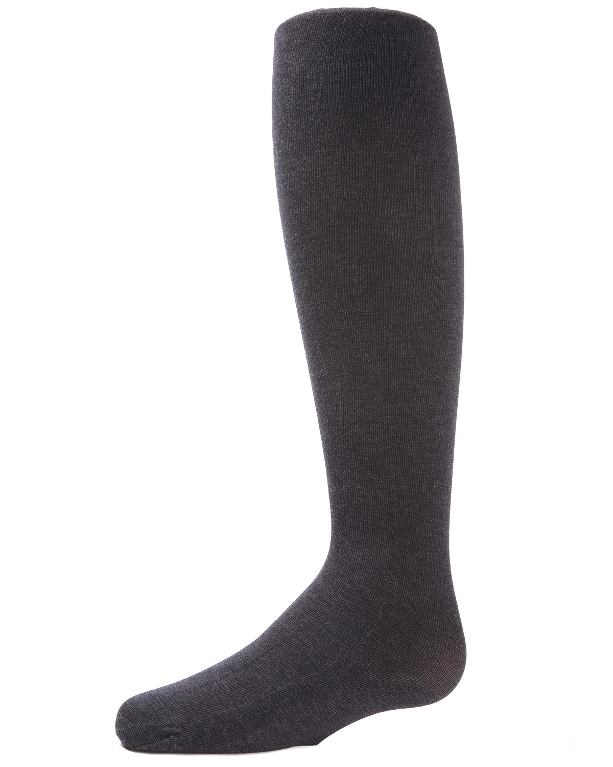 Girls' Soft Pima Cotton Opaque Tights : Color: Heather Charcoal