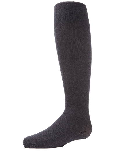 Girls' Soft Pima Cotton Opaque Tights : Color: Heather Charcoal