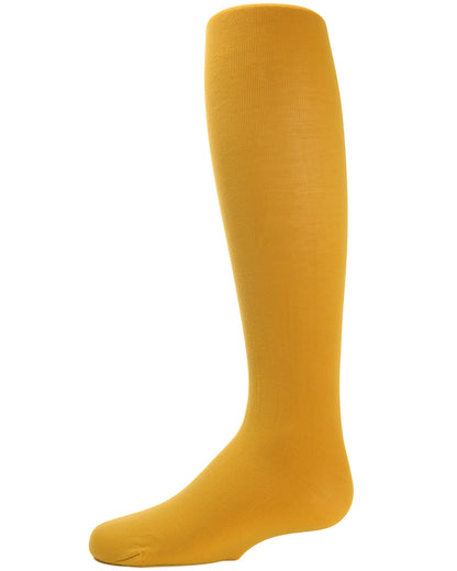 Girls' Soft Pima Cotton Opaque Tights : Color: Mustard
