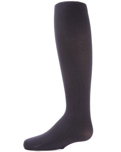 Girls' Soft Pima Cotton Opaque Tights : Color: Navy