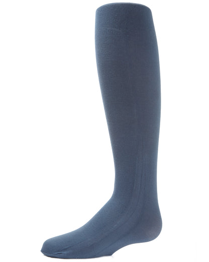 Girls' Soft Pima Cotton Opaque Tights : Color: Ocean Blue