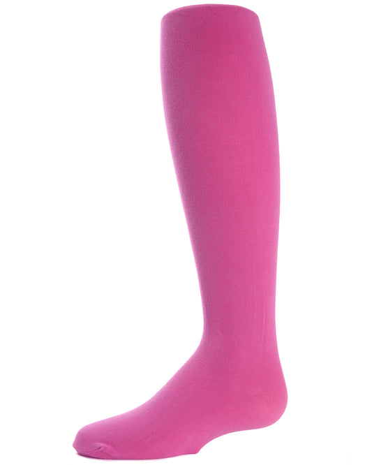 Girls' Soft Pima Cotton Opaque Tights : Color: Raspberry