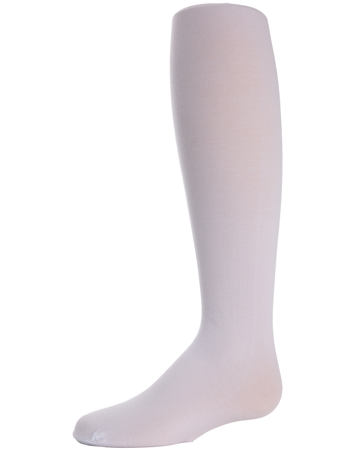 Girls' Soft Pima Cotton Opaque Tights : Color: White