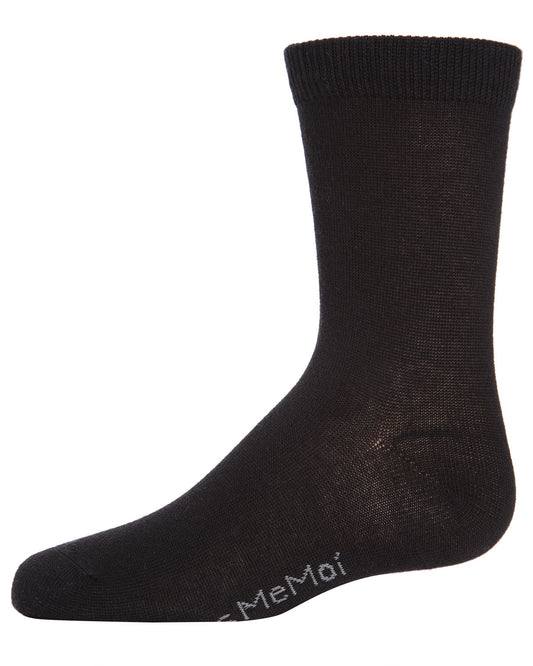 Kids' Basic Cotton Blend Crew Socks : Color: Black