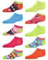 Girls' 10 Pair Pack Ice Cream Low Cut Socks : Color: Assorted Bright Colors