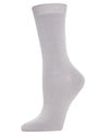 Women's Flat-Knit Bamboo Blend Crew Socks : Color: Ash