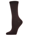 Women's Flat-Knit Bamboo Blend Crew Socks : Color: Espresso