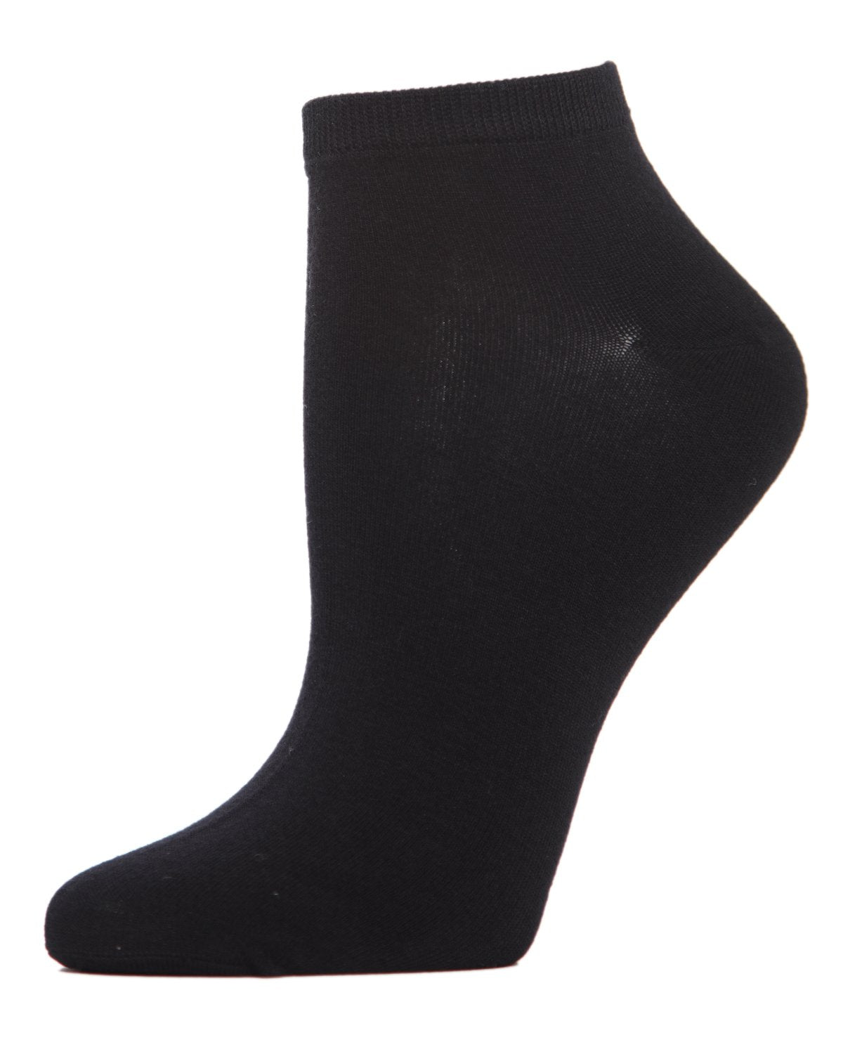 Women' Bamboo Blend Solid Knit Low-Cut Socks : Color: Black
