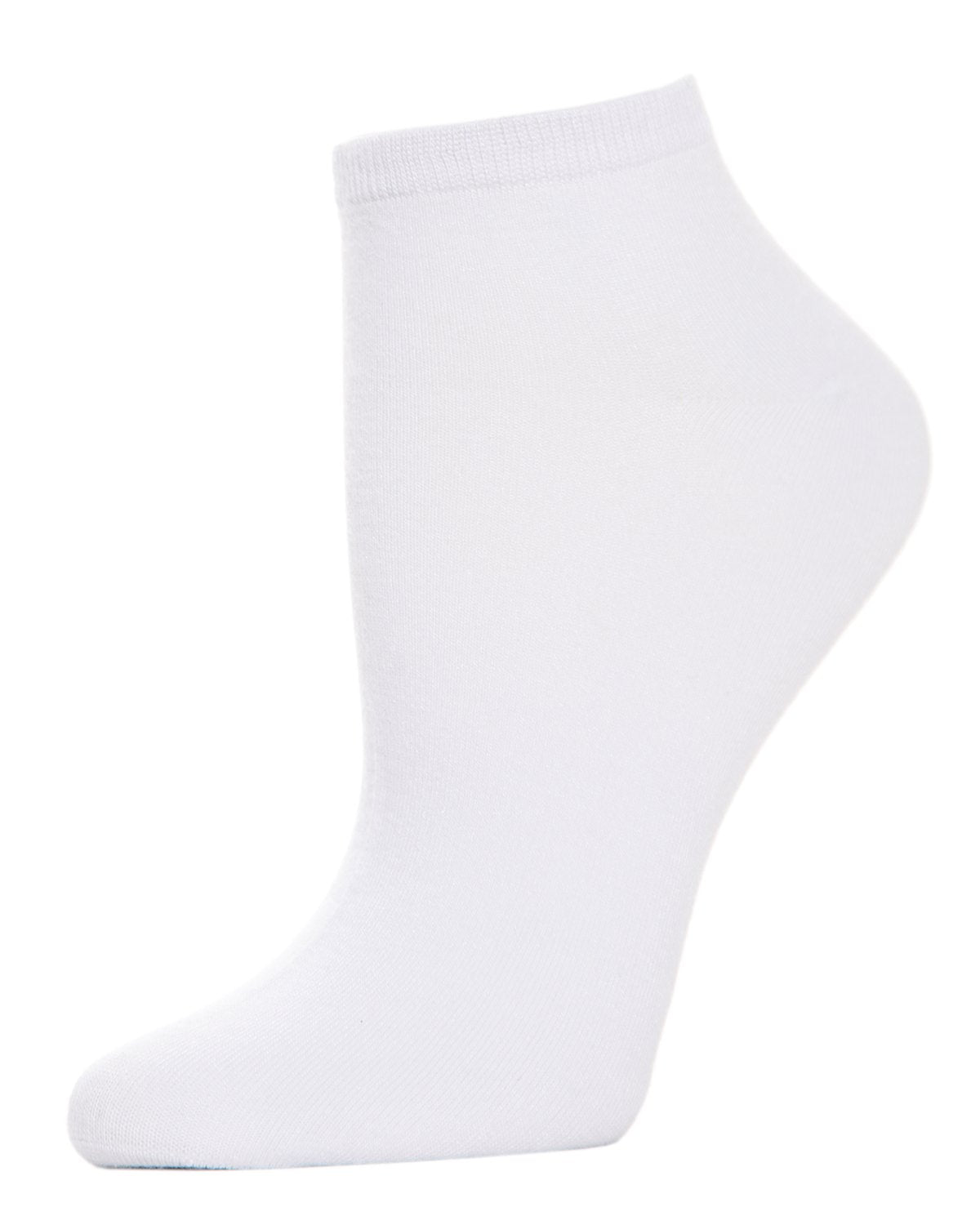 Women' Bamboo Blend Solid Knit Low-Cut Socks : Color: White