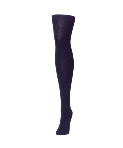Natural Bamboo Blend Solid Color Opaque Tights : Color: Blueberries