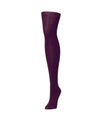 Natural Bamboo Blend Solid Color Opaque Tights : Color: Eggplant