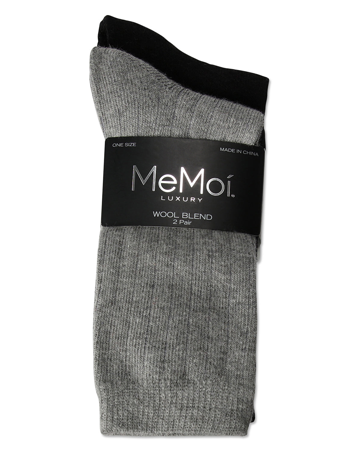 Women's 2 Pair Ribbed Flat Knit Wool Blend Crew Socks : Color: Berry