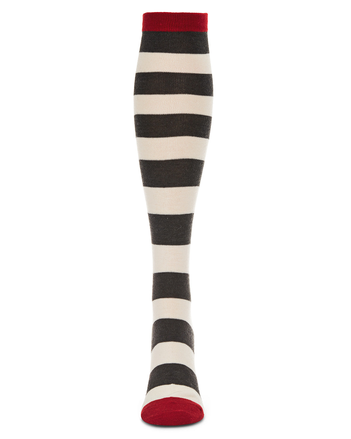 Womens Soft Shaded Stripes Cashmere Blend Knee High Socks