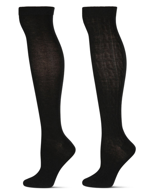 Women's 2 Pair Pack Houndstone Cashmere Knee High Socks : Color: Black