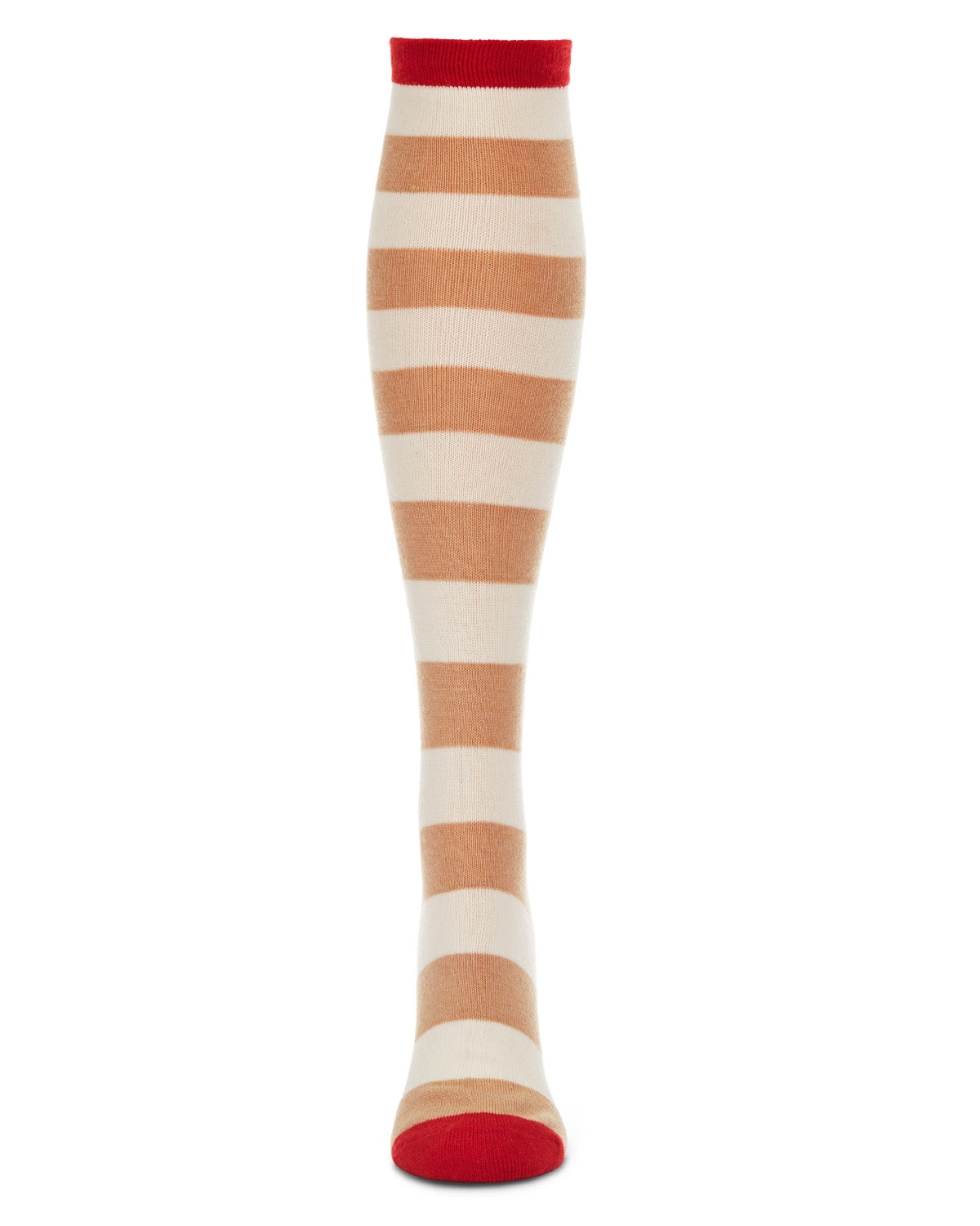 Women's Soft Shaded Stripes Cashmere Blend Knee High Socks : Color: Cuban Sand
