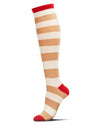 Women's Soft Shaded Stripes Cashmere Blend Knee High Socks : Color: Cuban Sand