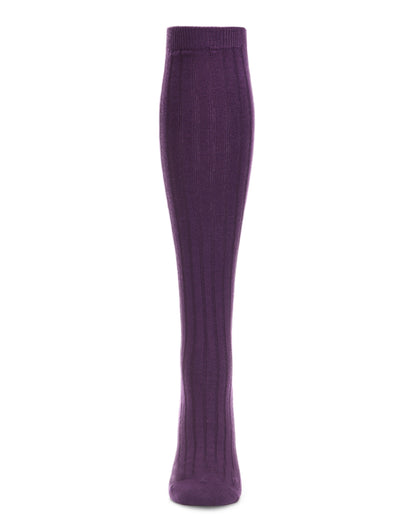 Women's Soft Rib Cashmere Blend Knee High Socks : Color: Cuban Sand