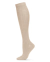 Women's Soft Rib Cashmere Blend Knee High Socks : Color: Cuban Sand