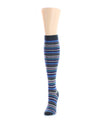 Stripe Out Wool Knee High Sock : Color: Black