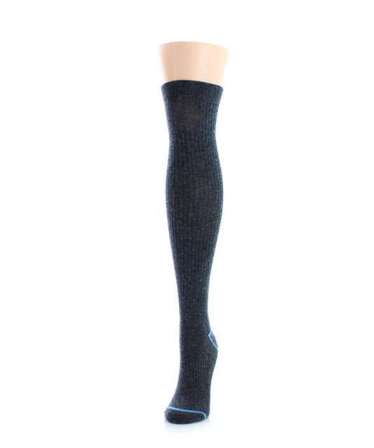Vertical Basics Wool Half Cushioned Knee High Sock : Color: Black