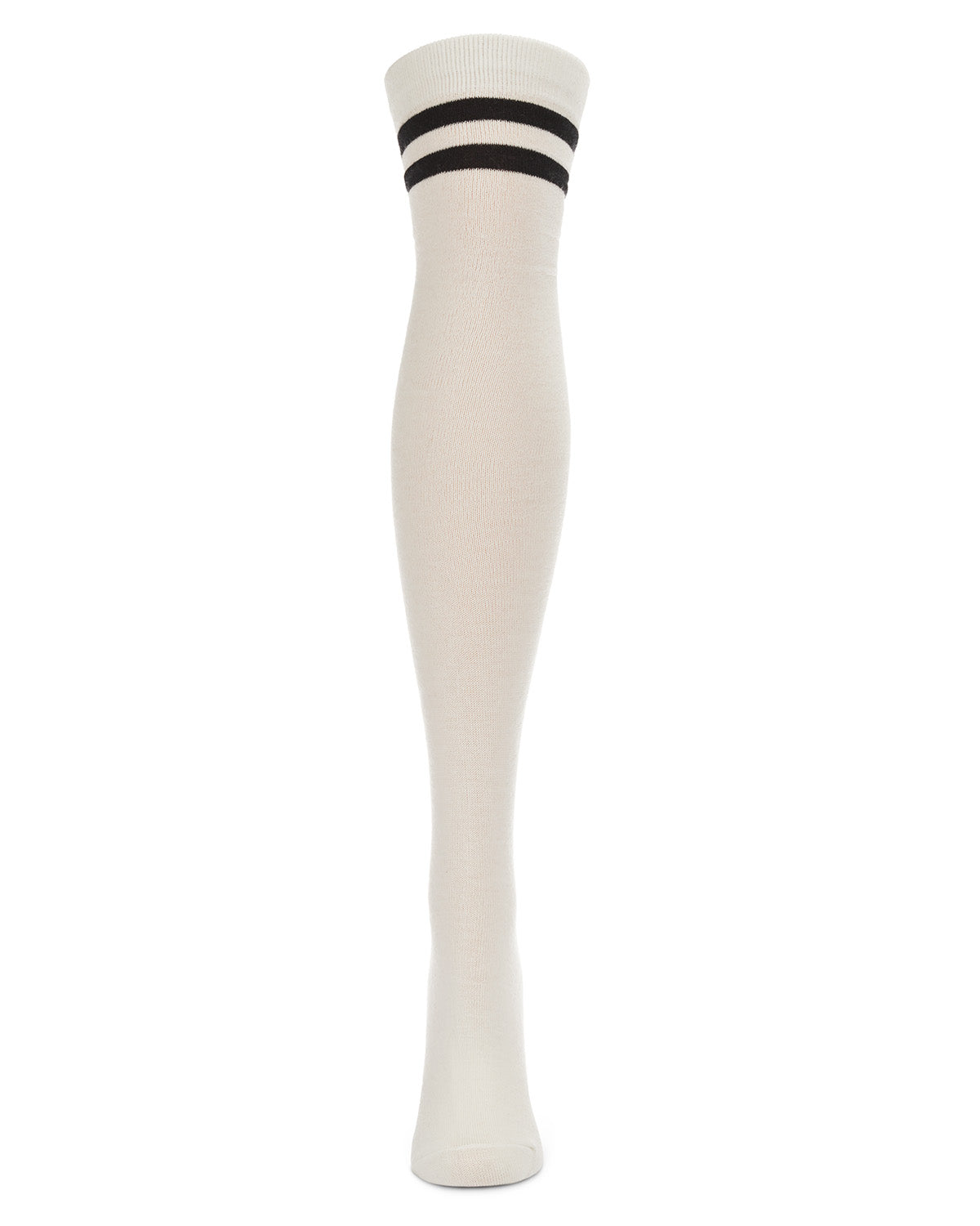 Top Stripe Cashmere Blend Over The Knee Warm Socks : Color: Winter White