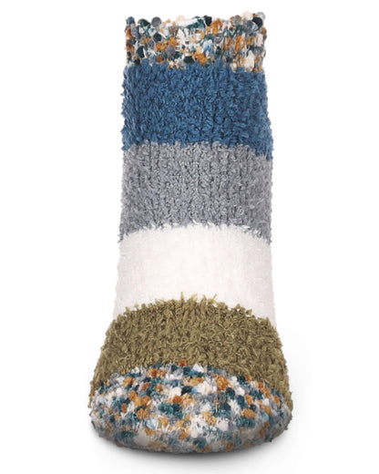 Women's Multi-Wide Stripe Cozy Low-Cut Socks : Color: Fired Brick