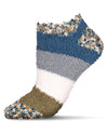 Women's Multi-Wide Stripe Cozy Low-Cut Socks : Color: Dusty Teal