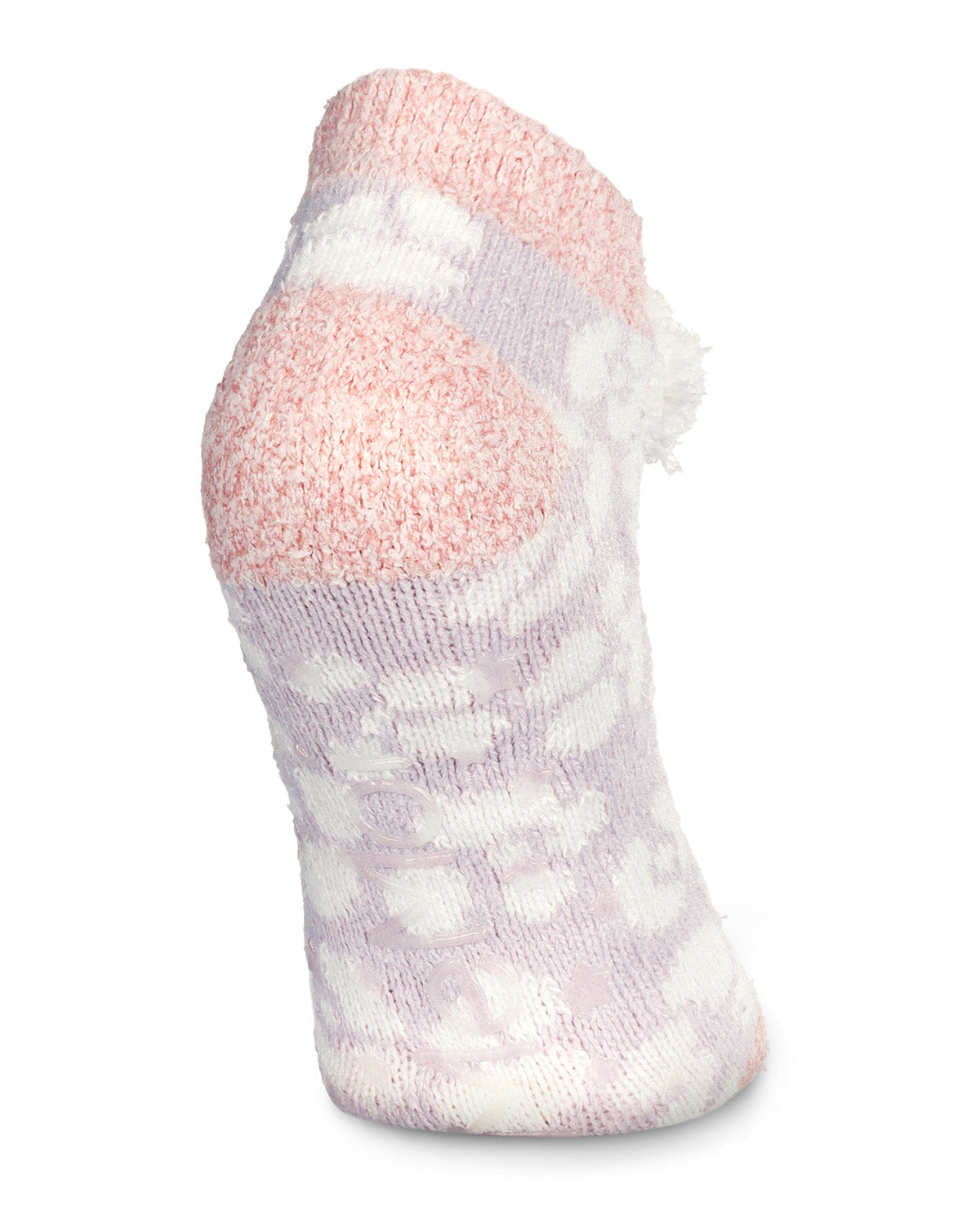 Women's Leopard Buttersoft Plush Lined Low Cut Socks : Color: Lilac
