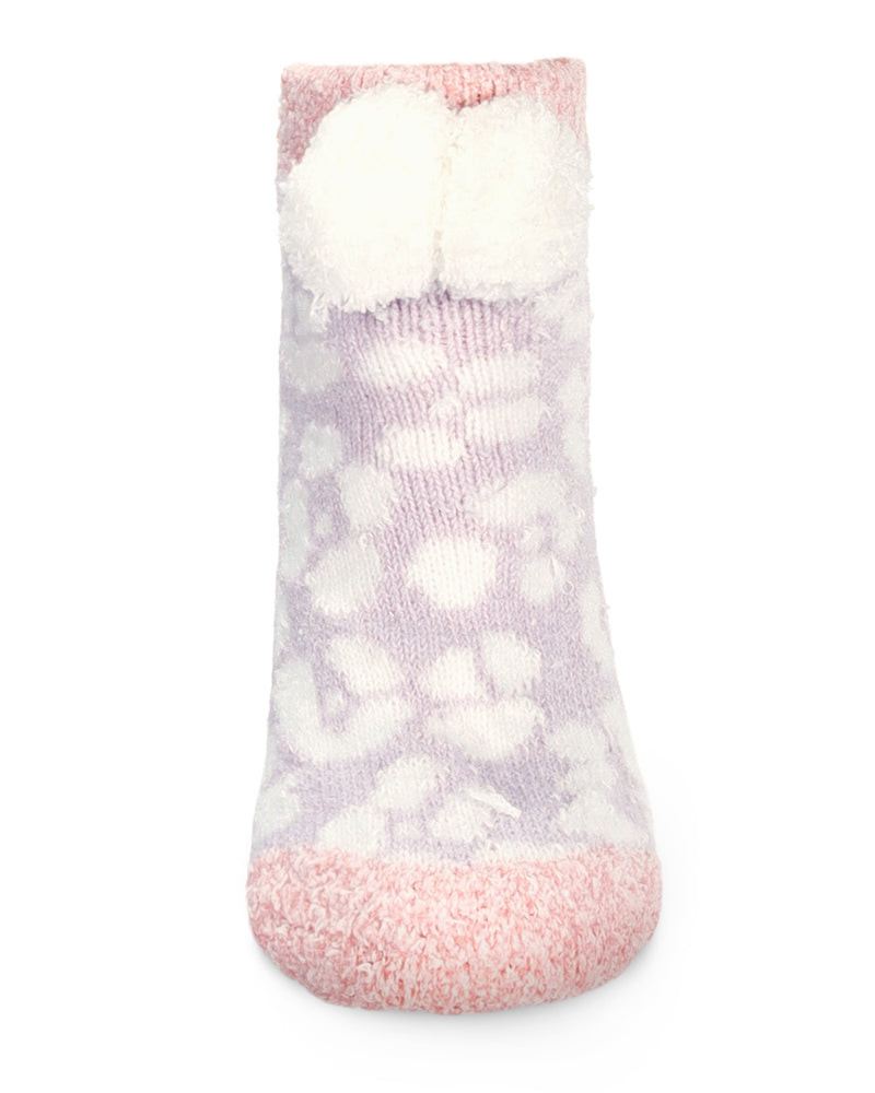 Women's Leopard Buttersoft Plush Lined Low Cut Socks