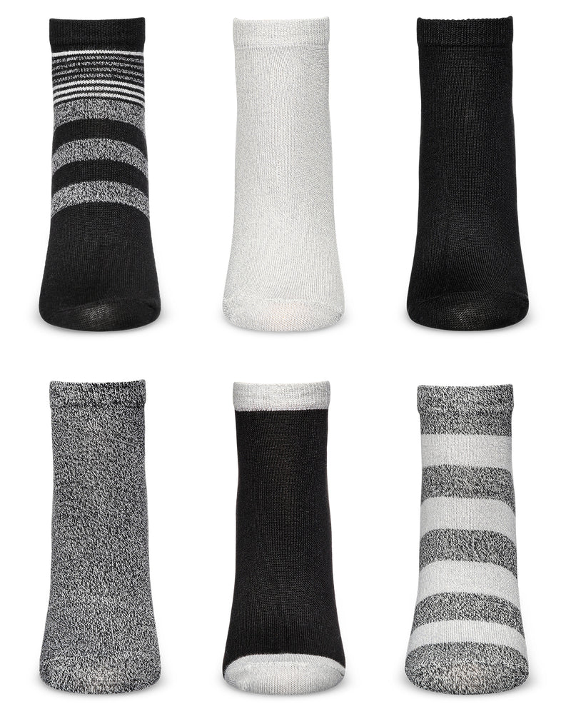 6 Pairs Stripe Buttersoft Low-Cut Socks