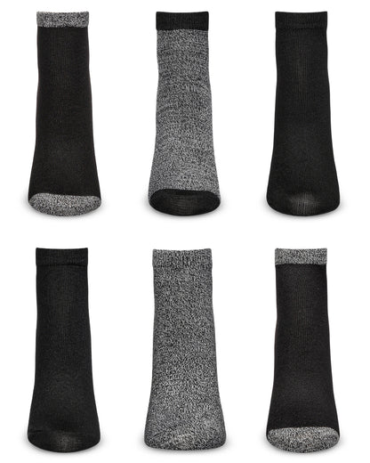 Women's 6 Pair Pack Marled ButterSoft Low-Cut Socks : Color: Black
