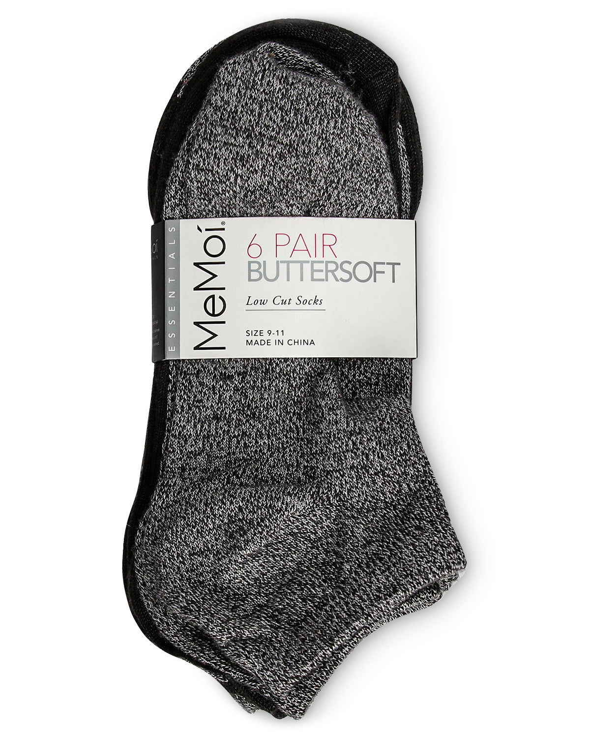 Women's 6 Pair Pack Marled ButterSoft Low-Cut Socks : Color: Black