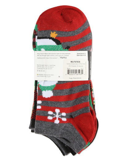 Women's 10 Pair Pack Holiday Low Cut Socks : Color: Black