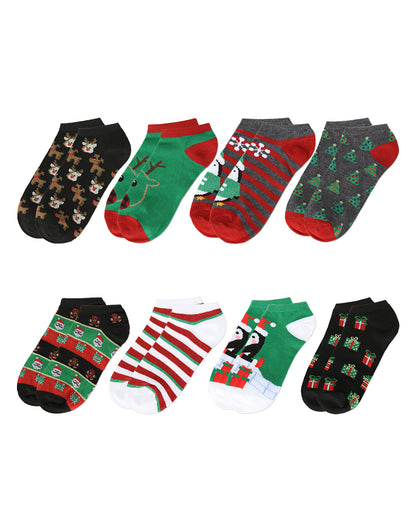 Women's 10 Pair Pack Holiday Low Cut Socks : Color: Black