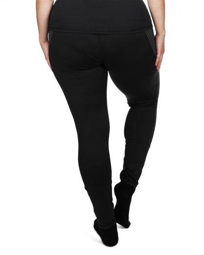 Women's Reflective Rainbow Slim-Fit High-Waist Shaping Performance Leggings : Color: Black