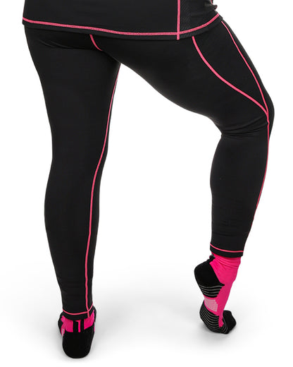 Women's Neon Stitching High-Waist Performance Shaping Leggings : Color: Black