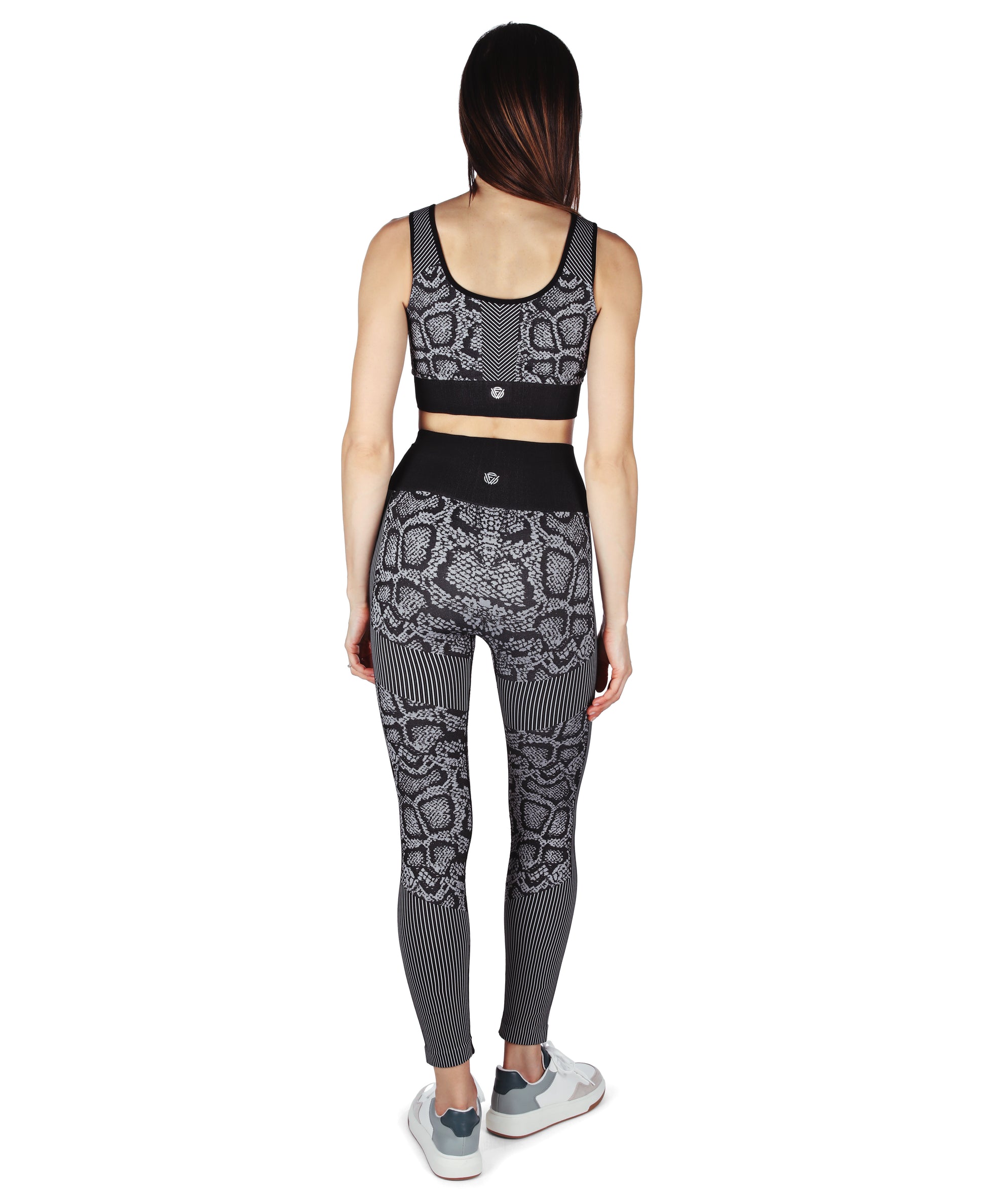 Seamless Jacquard 4-Way Stretch Legging : Color: Black