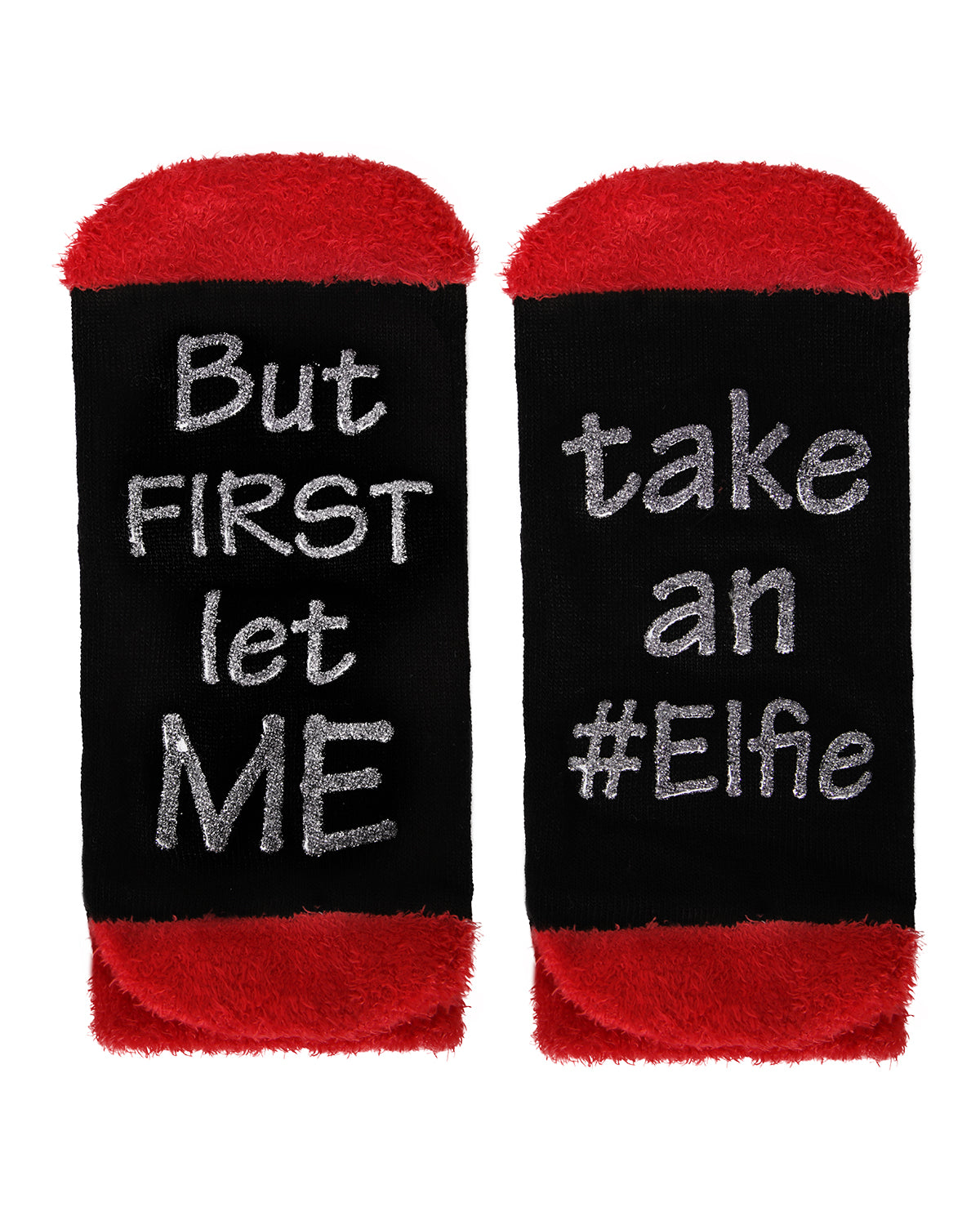 Take an Elfie Low-Cut Non-Skid Socks : Color: Black