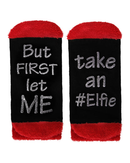 Take an Elfie Low-Cut Non-Skid Socks : Color: Black