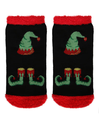 Take an Elfie Low-Cut Non-Skid Socks : Color: Black