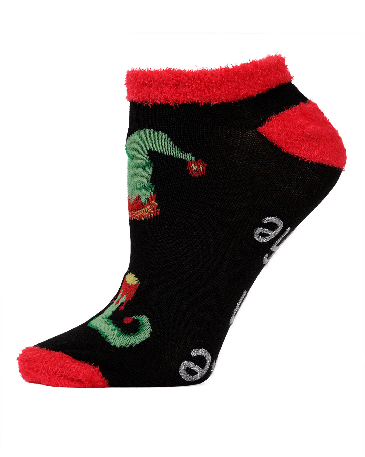 Take an Elfie Low-Cut Non-Skid Socks : Color: Black